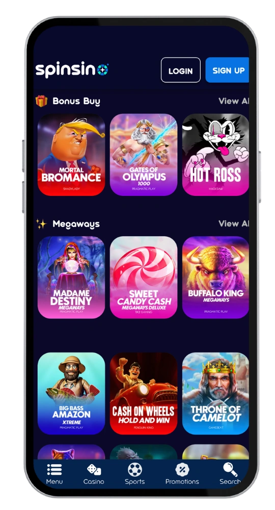 SpinsinoCasino side
